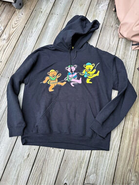 Market Studios Graphic Pullover Hoodie in Black Grateful Dead large